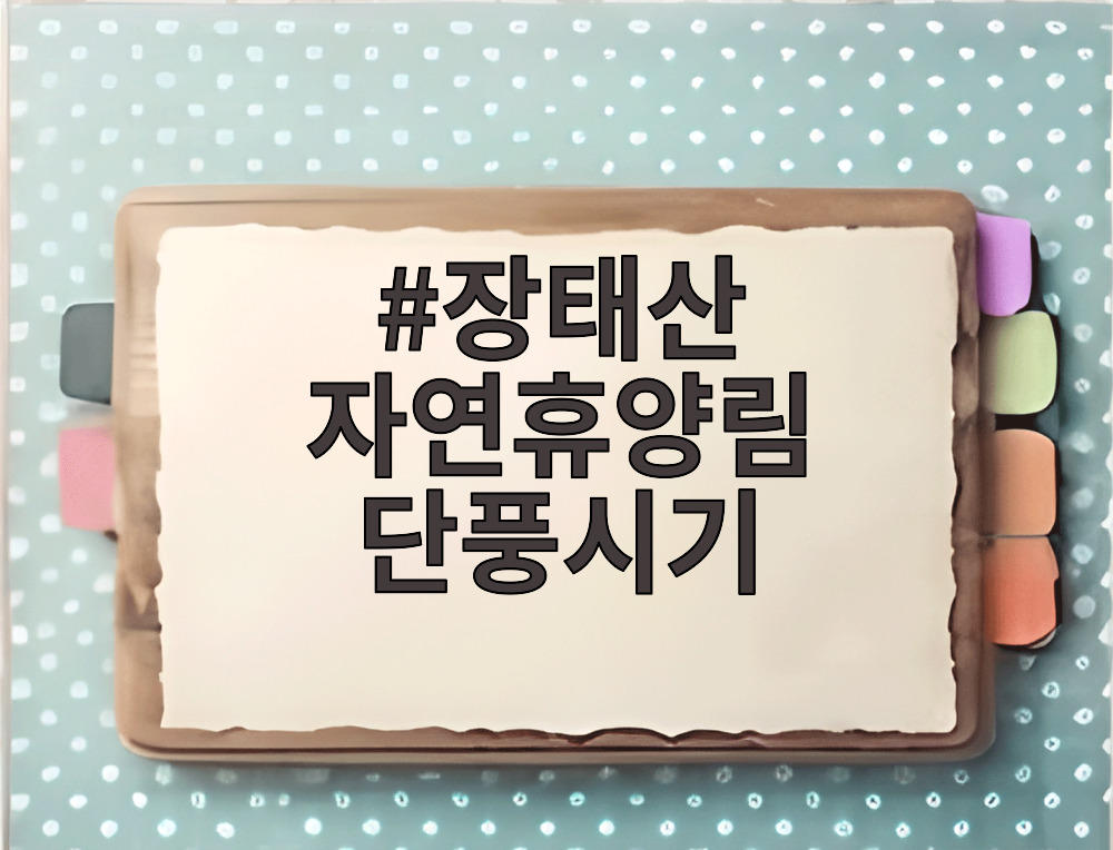 장태산 자연휴양림 단풍시기
