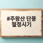 주왕산 단풍 절정시기