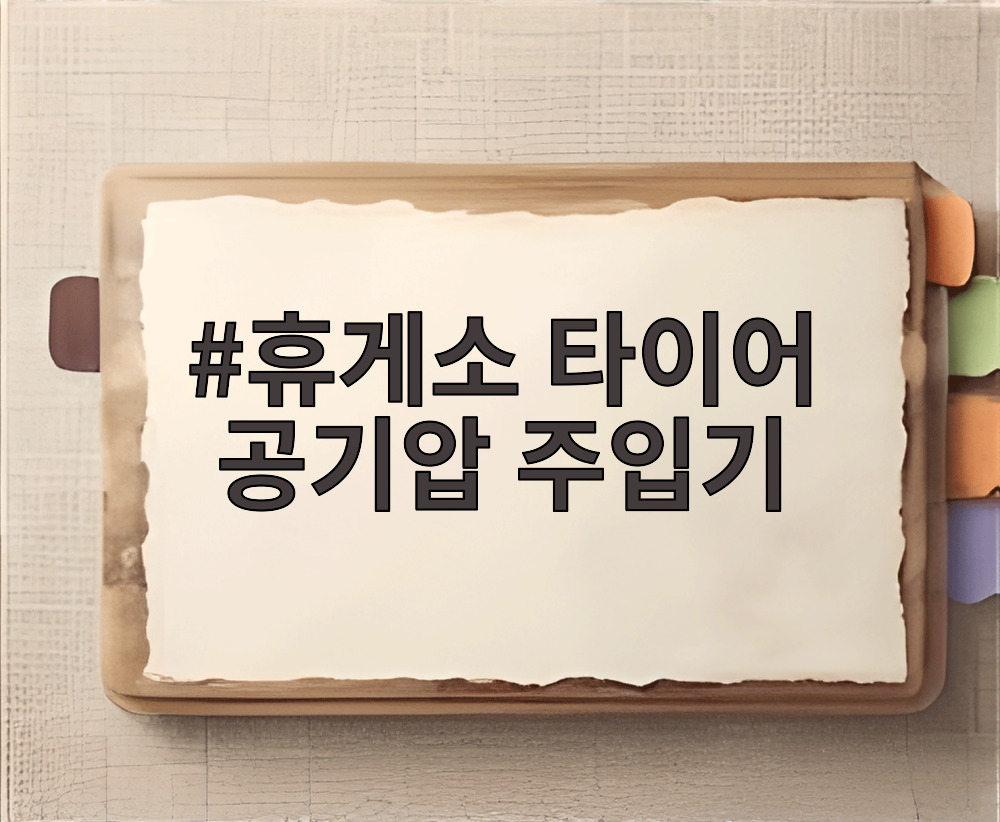 휴게소 타이어 공기압 주입기