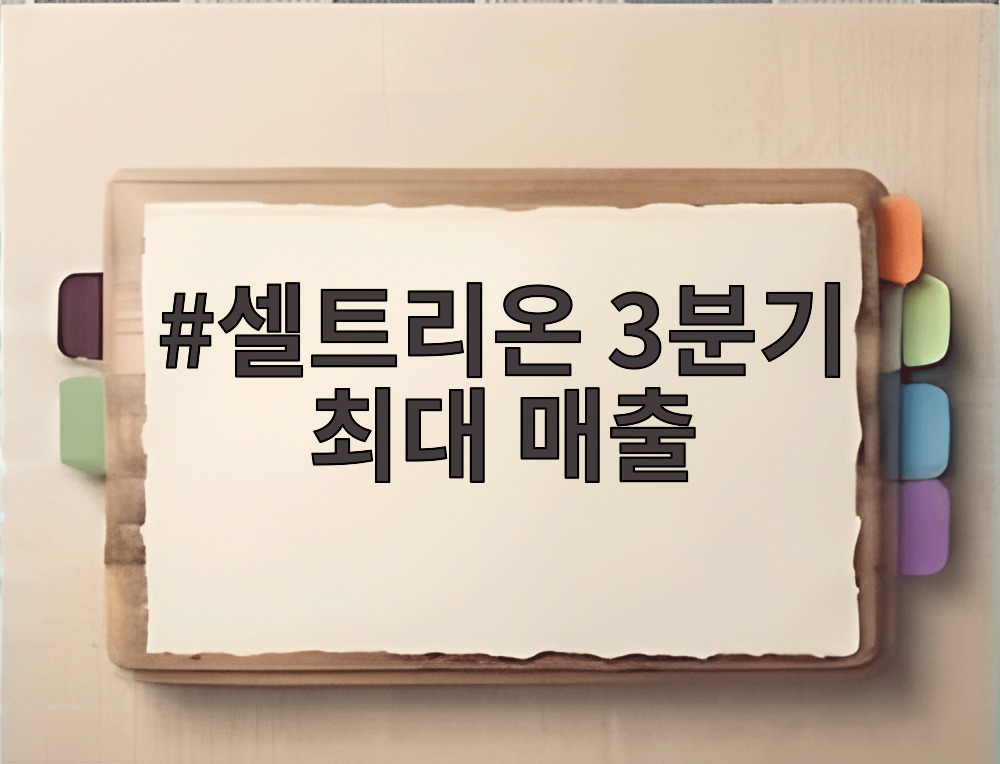 셀트리온 3분기 최대 매출