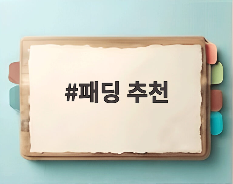 패딩 추천