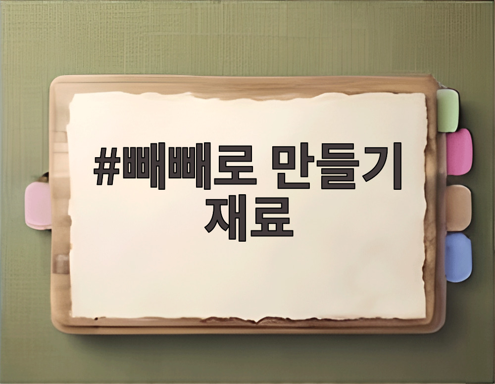 빼빼로 만들기 재료