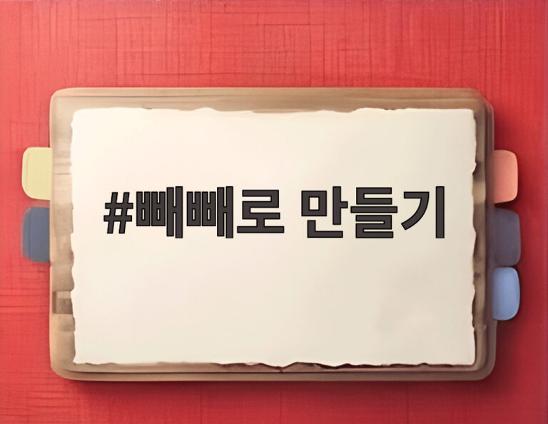 빼빼로 만들기