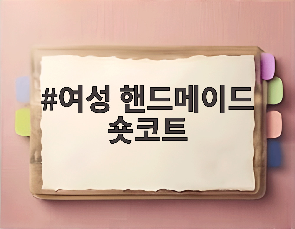 여성 핸드메이드 숏코트