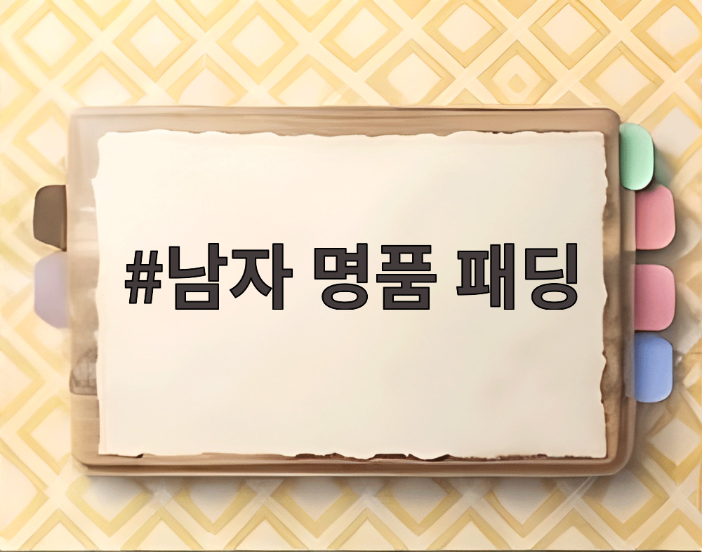 남자 명품 패딩