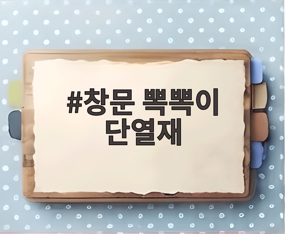 창문 뽁뽁이 단열재