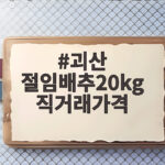괴산 절임배추20kg 직거래가격